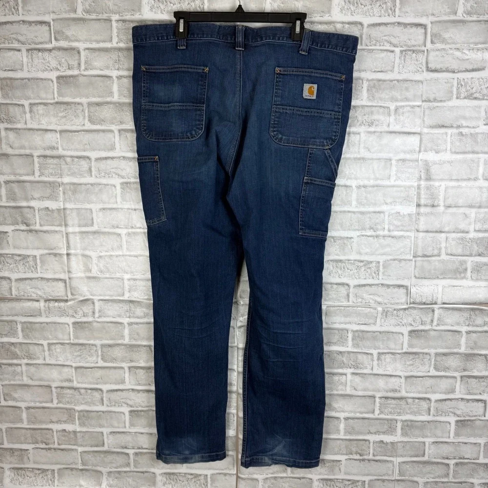 Carhartt Mens 42 x 32 Relaxed Fit Carpenter Jeans Blue Denim Utility 102808-498